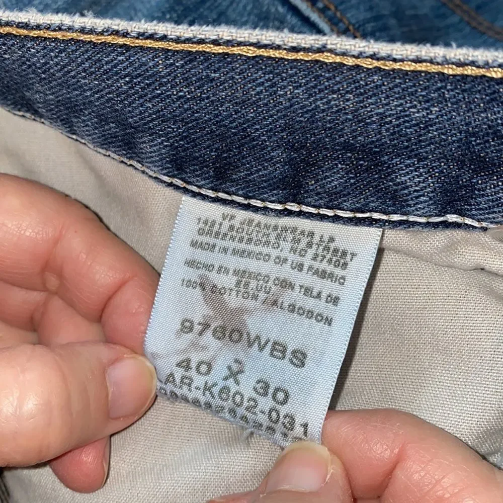 Wrangler Men’s Denim Jeans Straight Leg 40x30